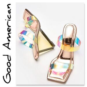 NIB Good American CINDER-F*CKING-RELLA WEDGE